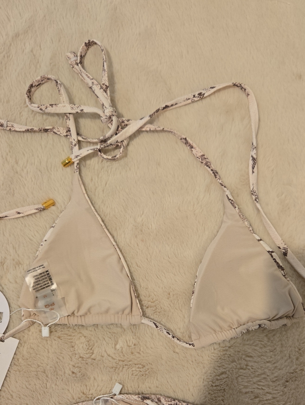 PQ Swim Python Paige Triangle Top/ Python Sarah Bottom Bikini Set - Picture 5 of 6
